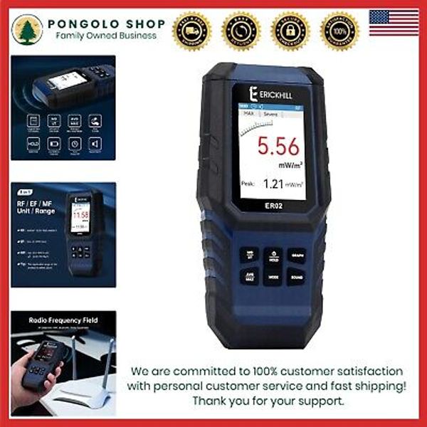 Portable 3-in-1 Electromagnetic Radiation Detector for Ghost Hunting & Health