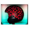 Reflective Leopard Print Motorcycle Helmet Stickers Kit - Red