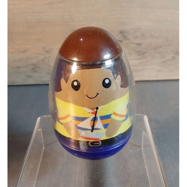 Hasbro Weebles Wobble 2009 Brown Hair Boy w/ Sailboat Toys Replacement