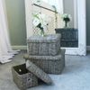JVL Urban Set of 3 Rectangle Paper Storage Baskets, Medium