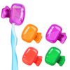 Eaezerav 4 Pack Toothbrush Covers Caps, Toothbrush Protector Toothbrush Coverings Clips Portable Plastic Toothbrush Head Case for Travel, Business, Camping, School, Home
