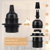 7 PCS E27 Lamp Holder Vintage E27 Bulb Holder External Thread E27 Light Socket Holder DIY Pendant Light Fitting Socket Suitable For Edison Bulbs Black Rated 4A 250V
