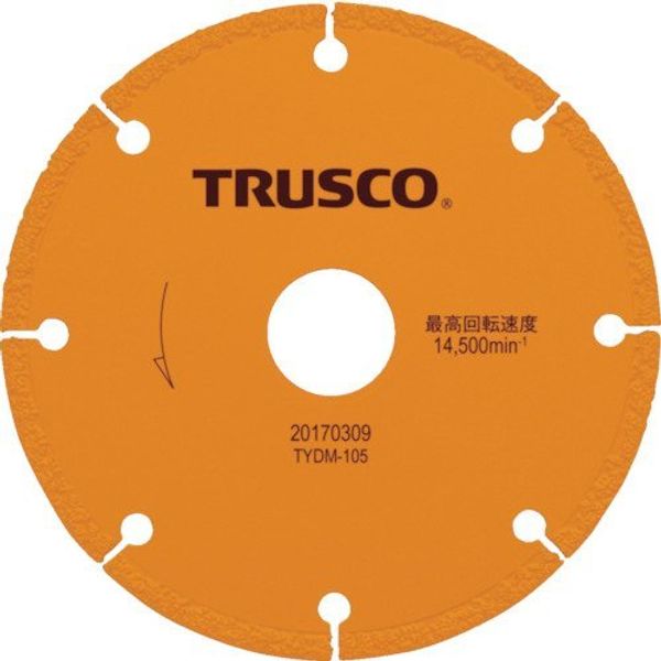 TRUSCO TYDM-105 Welded Diamond Cutter, Multi Type, 4.1 inches (105 mm)