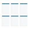 TOPS Docket Writing Tablet, 8-1/2 x 11-3/4 Inches, Perforated, White, Legal/Wide Rule, 50 Sheets per Pad, 6 Pads per Pack (63416)