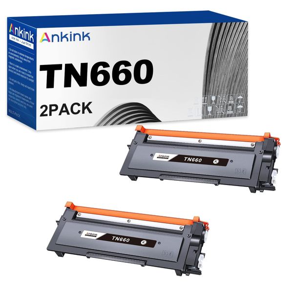 Ankink Compatible High Yield TN660 TN630 Toner Cartridge Replacement for Brother TN-660 630 to Use with MFC-L2700DW L2720DW L2740DW HL-L2300D L2320D L2360DW L2380DW DCP-L2540DW(Black,2 Pack)