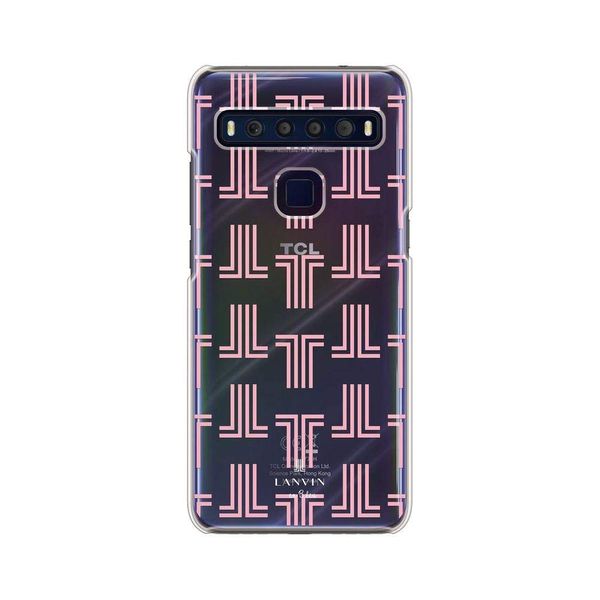 LANVIN en Bleu - Clear Case Monogram for TCL 10 Lite - Coral Pink