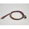 Elecbee M12 Assembly Cable Screw Mounting M16 Thread with Wire AWG26 1M Shield (A Code 12 Pin Female Back Mount)