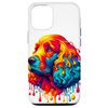 Dripping Paint Art Irish Water Spaniel Case for iPhone 12/12 Pro