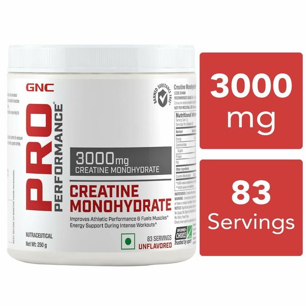 GNC Pro Performance Creatine Monohydrate 3000 mg Supplement - 250 g