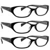 TruVision Readers Reading Glasses – 9502HP- 3 PK – Black – 1.25