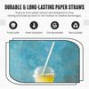 wecansourceitltd White Paper 100% Biodegradable/Compostable/Eco-friendly Drinking Straws (20cm / 8inch) BAN THE PLASTIC STRAW!! (750)