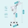 2in1 Facial Steamer on Wheels Ionic Ozone w/5X Magnifying Lamp Hot Mist Function