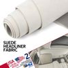 Beige Suede Headliner Fabrics Foam Backed 98"x60" Car Ceiling Replace Material