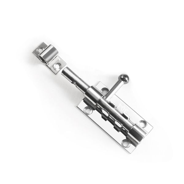 5" Slide Gate Latch Bolt, Stainless Steel Heavy Duty Solid Door Latch Lock