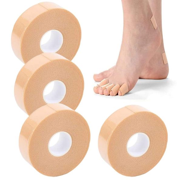 4 Rolls Moleskin Tape,Adhesive Blister Tape Pads,Anti-wear Blister Prevention Heel Pads Foam Tape,Waterproof Moleskin for Feet,Blister Tape Foot Care Sticker for Foot Heel Toe Reduce Friction Pain