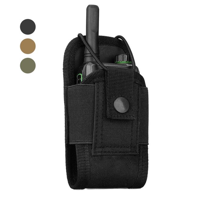 Tactical Radio Holder Radio Holster Molle Radio Pouch Universal Walkie  Talkie Holster Molle Radio Holder for Two Ways Walkie Talkie Compatible  with Bags/Packs/Duffels 