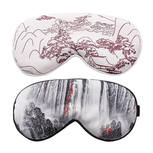 marysgift Eye Masks Silk Sleep Masks Eye Cover Travel Nap Blackout Sleeping Eyemask for Women and Girls, YZ0141