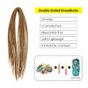 20" Double Ended Dreadlock Extensions 15 Strands Golden Brown DE Soft Synthetic Handmade Braid Dread Extensions
