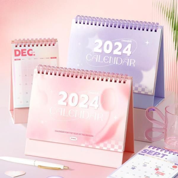 Creative Minimalist Student Calendar Office Desk Decoration Portable Monthly Recording Events 2024