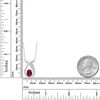 925 Sterling Silver Created Ruby Pendant Necklace For Women | 1.68 Cttw | 