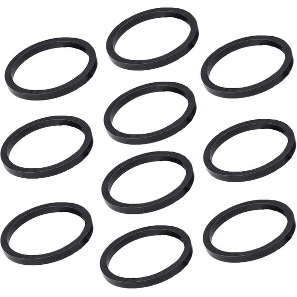 Deda Elementi: 1 1/8" Alloy Headset Spacers - Black - 5mm 10pk