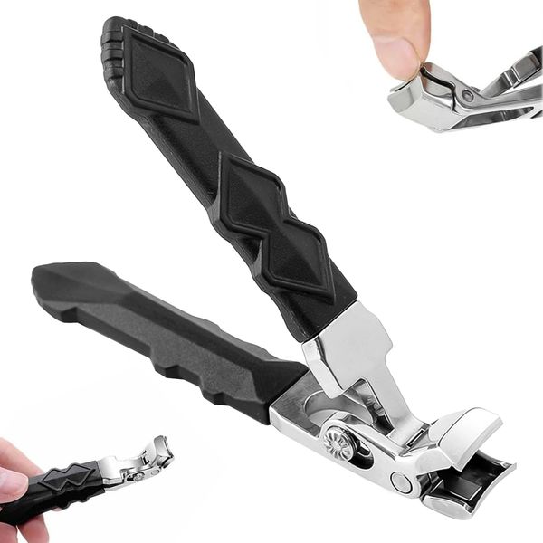 Outfany Clipmaster Pro,Viveala Clipmaster Pro,Clip Master Pro Toenail Clipper,Clipmaster Pro Nail Clipper,Portable Ultra Sharp Nail Clippers,for The Elderly (Black)