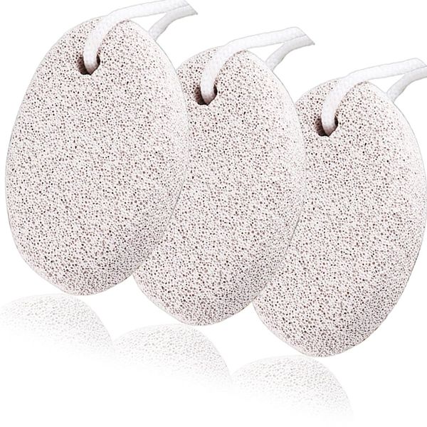 Pumice Stone for Feet, 3 Pcs Natural Pumice Stones Foot Pumice for Calluse Remover Dead Hard Skin Foot Care Foot Scrubber Stone