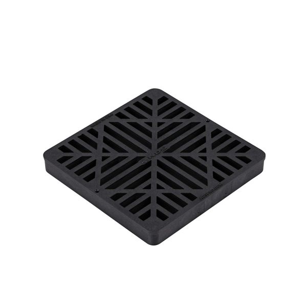 NDS Square Catch Basin Drain Grate, 9 in., Black Plastic