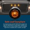 10pc 3/4" Round Amber LED Trailer Bullet Clearance Side Marker Light - DOT P2PC