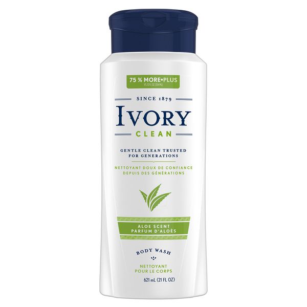 Ivory Scented Body Wash, Aloe 21 oz (Pack of 2)