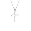 Elli Women's 45 cm Long Basic Religion Necklace with Cross Pendant in 925 Sterling Silver, Silver