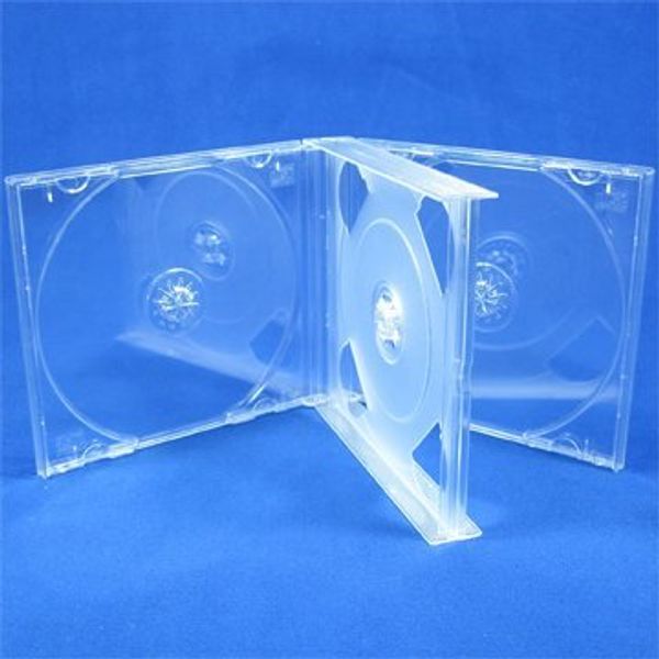 VISION MEDIA® 5 X 4 WAY QUAD MULTI CLEAR CD JEWEL CASE