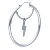 Wildcat Ohrringe Basic Hoops with Hinge 45 MM Silber Stärke: 1,0 mm,TB-Größe: onesize