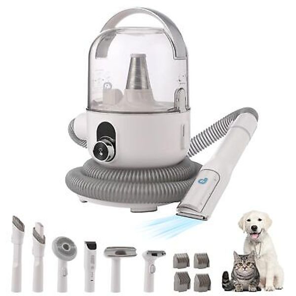 Dog Hair Vacuum & Dog Grooming Kit, 5 in-1 Pet Grooming Vacuum Suction 99% Pe...