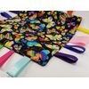 Rainbow Tye Dye Butterflies Tag and Crinkle Square