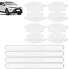 HUDIY Door Handle Protector Transparent Material 8 Pieces (Harrier 80 Series)