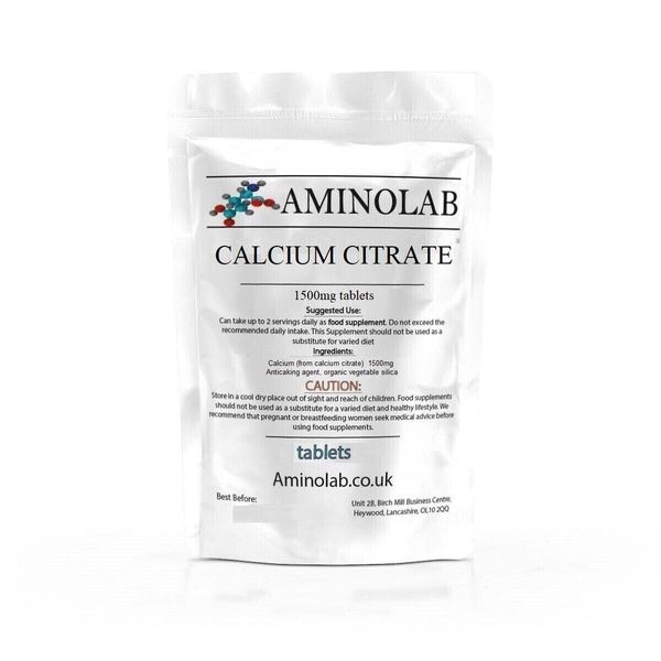 Aminolab - Calcium Citrate High Strength 1500mg 365 Tablets