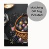 Sarah Elizabeth Collection Card with Matching Gift Tag/Gothic Theme, Basket, Eggs