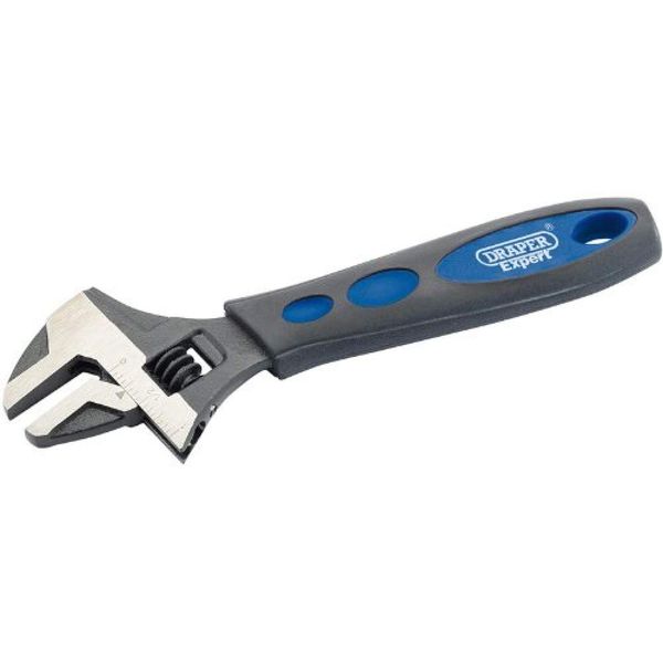 Draper 24893 Expert Adjustable Crescent Type Wrench with Soft Grip, 150mm, Blue