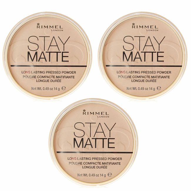 (3 Pack)Rimmel London Stay Matte Pressed Powder RIMM029358 Sandstorm 004,0.49 oz