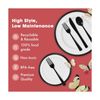 By Madee: Heavyweight Disposable Dinnerware Set | 150 PCS for 25 Guests | Bla...