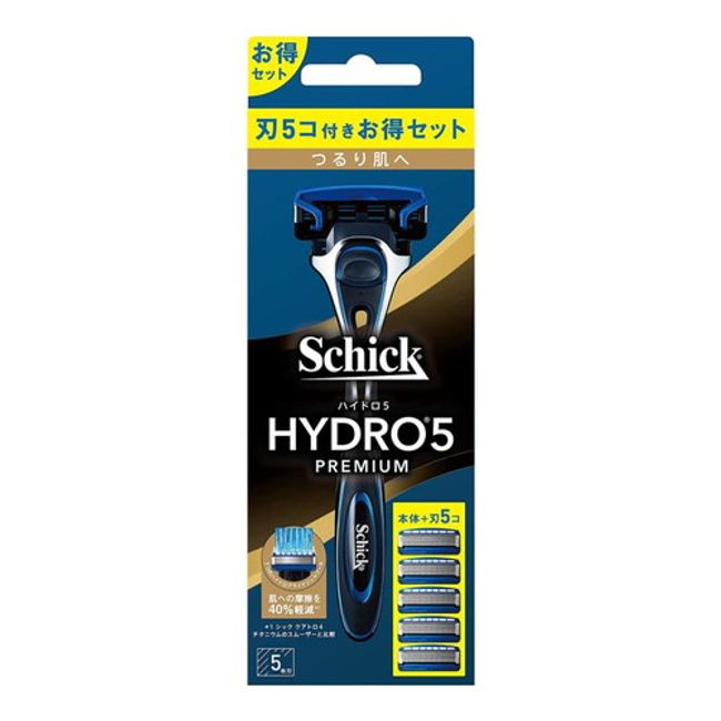 schick Hydro 5 Premium Smooth Skin Combo Pack (Holder (with blade) + 4 replacement blades)