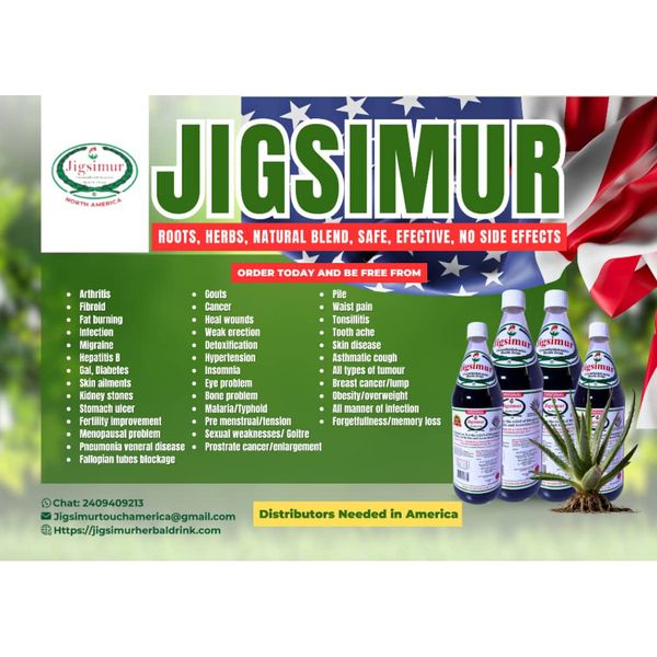 Jigsimur Health Drink 750ml (100% Alkaline). Free Shipping with Measuring Cup