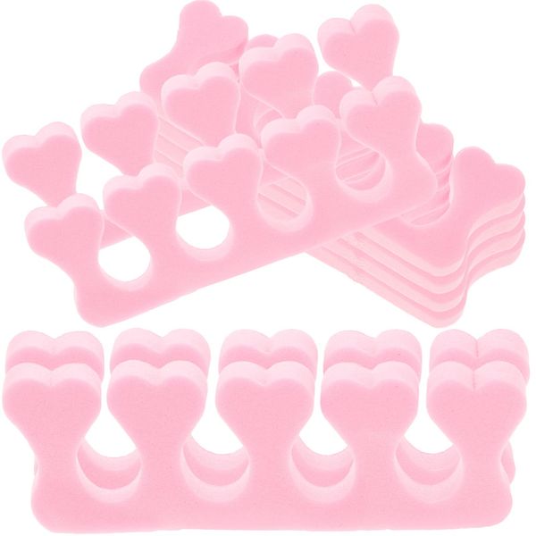 Frcolor Finger Toe Separator Pedicure Sanding Silicone Polish Manicure Tools Nail Pedicure Tools Finger Toe Separator for Girls Lady Women 40pcs