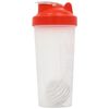 PhD Nutrition Mixball Shaker, Shaker for Protein Shakes, Wire Mixball Whisk, Red Non-Drip Screw Lid, Transparent Colour, 600 ml
