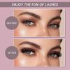 Individual Lashes QUEWEL DIY Cluster Lashes Individual Eyelashes C Curl Eyelashes Individual Volume False Eyelashes Soft & Light Segmented Eyelashes For Makeup Home Use(Honey01-C-MIX8-16mm)