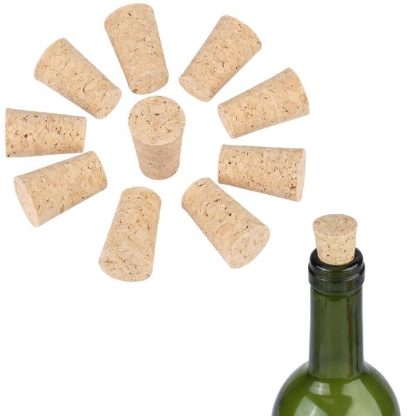 10Pcs Tapered Cork Plugs, 22 x 17 x 35mm Wooden Wine Beer Bottle Stopper Premium Corks for Wine Making Craft