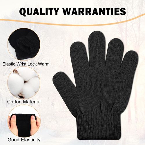 ONESING 16 Pairs Kid Gloves Knitted Children Gloves Bulk for Boys Girls - Stylish and Snug Winter Accessories