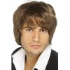 Smiffys Boy Band Wig - Brown(Size: US One Size)