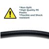 PE Black Corrugated Flexi Pipe Tube Non-Split 13mm - 2m